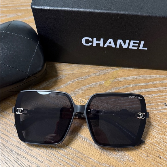 Chanel Black & Silver Sunglasses main image 6